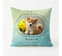 XIAYUEHUA Personalised Pet Memorial Throw Pillow with Photo, Custom Pet Memorial Gifts for Dogs Cats, Loss of Dog Sympathy Gift Dog Bereavement Remembrance Picture Pillow