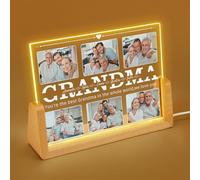 XIAYUEHUA Personalized Acrylic Picture Frame for Grandma - Custom Birthday Gift Idea, Best Grandma Gifts