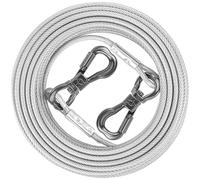 XiaZ 30 Foot Dog Lead, Dog Tie Out Cable Heavy Duty 8/10/15/20/30/50FT, Pet Runner Tether Chain Leash Outside for Small Medium Large Dogs Up to 120 LBS