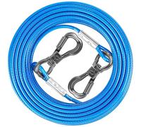 XiaZ 30 Foot Dog Lead, Dog Tie Out Cable Heavy Duty 8/10/15/20/30/50FT, Pet Runner Tether Chain Leash Outside for Small Medium Large Dogs Up to 120 LBS