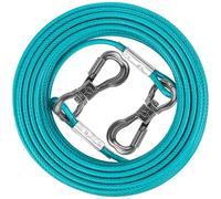 XiaZ Dog Tie Out Cable, 10ft Dog Leads for Yard,Heavy Duty Runner Tether Chain Leash Outside for Small Medium Large Dogs Up to 125 LBS (Teal,30FT)
