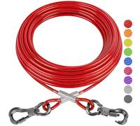 XiaZ Dog Tie Out Cable, Heavy Duty Dog Chains for Outside with Lockable Hook, Pet Runner Cable Leads for Yard, Dog Line Tether for Small Medium Large Dogs Up to 125 LBS