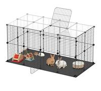 XiaZ Guinea Pig Cages,32 Panels Small Animal Playpen with Waterproof PVC Mat and Top 47.2" x 23.6" x 23.6",Rabbit/Bunny Cage, Pet/Puppy Play Pen, Indoor Outdoor Portable Metal Fence