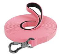 XiaZ Waterproof Dog Training Leash, Long Line Leash Lead for Large Medium Small Dogs Outside Walking, Playing, Camping, or Yard (30FT, Pink)