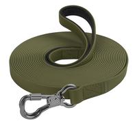 XiaZ Waterproof Long Leash for Dogs 10FT/15FT/20FT/30FT/50FT/100FT, Training Leash for for Large Medium Small Dogs Outside Walking, Playing, Camping, or Yard (30FT, Olive)