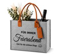 XIAZHDZ Retirement Gift Felt Bag Forever After Work as a Gift Basket for Retirees Gift Man & Retirement Gift Woman for Farewell Colleagues
