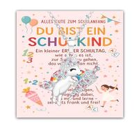 XIAZHDZ School Girl Gift 2025 - Unicorn Necklace with Greeting Card & Gift Box, Lucky Charm Jewellery for School Child 2025 Girls, School Cone Filling for First Day of School