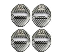 Xiazhi Car Door Latch Cover for Mazda 3 Axela 6 Atenza CX-5 2 Demio CX-3 CX-30 MX5 CX30, 4 Pcs Car Door Lock Protectors with Silent Shock Absorption Car Door Lock Latches Protection Stopper Covers