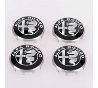 Xiazhi Set of 4 Wheel Hub Covers for Alfa Romeo Giulietta (Type 940) 2010-2016,Wheel Centre Caps,Wheel Center Hub Caps,Wheel Centre Caps Badges,Wheel Cap Kit,Hub Center Cover,60 mm,Black-60mm