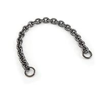 Xiazw Fashionable Heavy Aluminum O Shape Metal Chain Handle Shoulder Strap Replacement for Women's Handbag,Shoulder Bag (Black)