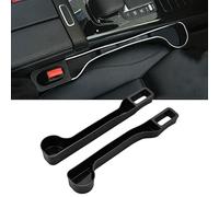 XIBANY 2Pcs Car Seat Gap Filler for Toyota Camry Auris Aygo Yaris Corolla RAV4, Seat Side Organizer Strips, Car Crevice Storage Pad, Cup Holder, Small Items Holder, Keeps Car Interior Tidy,A Black