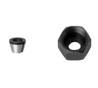 XiBany 2Pcs Set 6mm Or 6.35mm Or 8mm Collet Chuck with Nut Engraving Trimming Machine Electric Router Milling Cutter Accessories (Color : A, Size : 8MM)
