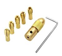XiBany 7pcs/Set Brass Collet Mini Drill Chucks for Electric Motor Shaft Drill Bit Tool Chuck Adapter Quick Release Keyless Bit Adapt