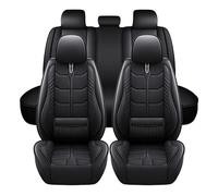 XIBANY Car Seat Cover Full Set for Audi A4 B7 Cabriolet 8HE 2006 2007 2008 2009, Waterproof Leather Car Seat Covers Front Rear, Breathable Durable Seat Protector for Daily Driving,B Black