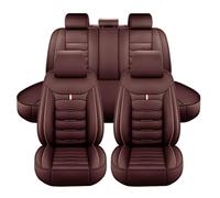 XIBANY Car Seat Covers for Audi A4 B5 E8 B8 Cabrio Avant Wagon Sedan 1996-2019, 5 Seat Full Set, Waterproof PU Leather Seat Protector, Breathable & Scratch Resistant, Spill Protection,D Coffee