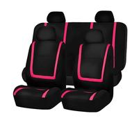 XIBANY Car Seat Covers for Citroen C1 C1 3-Doors 2005-2022, Full Set Car Seat Cover, Front and Rear Nonslip Comfortable Breathable Seat Protection Covers Accessories,B Pink