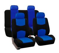 XIBANY Car Seat Covers Full Set for Ford KA/KA+ 2008-2022, Front and Rear Seat Cushion Protector, 5 Seats Non Slip Soft Breathable Interior Accessories,C Blue