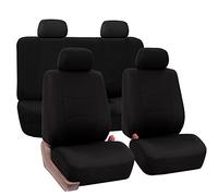 XIBANY Car Seat Covers Full Set for Ford KA/KA+ 2008-2022, Front and Rear Seat Cushion Protector, 5 Seats Non Slip Soft Breathable Interior Accessories,B Black