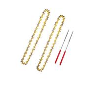 XiBany New 6 Inch Mini Steel Chainsaw Chain Electric Saw 1/4 inch; Pitch .043inch Gauge 37 Links Electric 4/5pcs Set with Files (Color : Gold, Size : 4pcs Set)