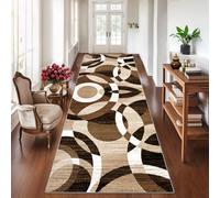 XIBANY Non Slip Washable Runner Rug for Hallway Bedroom, Carpet Kitchen Rugs Indoor Long Floor Mat Low Pile Runners with Anti-Slip Backing 60 x 340 cm