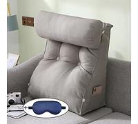 XIBANY Reading Pillow/Lumbar Support Cushion/Back Support Pillow/Bed Rest Cushion/Bed Wedge Pillow,with Detachable Neck Roll,Great As Backrest For Books Or Gaming