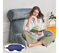 XIBANY Reading Pillow With Arm Rests,Lumbar Support Cushion,Back Rest Support Pillow,with Removable Cover,For Sitting Up In Bed Relaxing Watching TV,75×40×50 cm/29.53×15.75×19.69 in