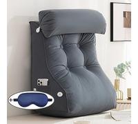 XIBANY Reading Pillow With Detachable Neck Roll,Comfortable Lumbar Bed Pillow,Ergonomic Backrest Pillow,Lounger Support TV Pillow,Perfect For Sitting,Reading,or Gaming
