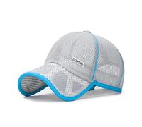 XibeiTrade Big Kids Colorful Quick Dry Mesh Baseball Cap Summer Breathable Boy Girl Sunscreen Hat (Grey)