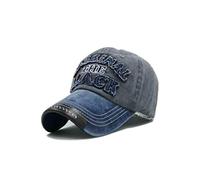 XibeiTrade Men Women Washed Twill Cotton Baseball Cap Vintage Adjustable Dad Hat Original Black (Grey Blue)