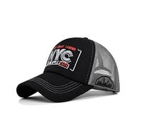 XibeiTrade NYC New York Breathable Mesh Summer Baseball Cap Women Men Sports Outdoor Casual Beach Sun Hat (Black)