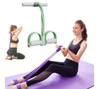 XIBHDN 21 Fitness Resistance Bands-4 Tube Pedal Ankle Puller, Multifunction Tension Rope, For Exercise Sit up Ab Training Auxiliary Device Workout Equipment for Women Men (Green, 6Tube)