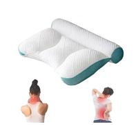 XIBHDN Auricz Cloud Nest Down Pillow,Auricz Pillows,Cloud Nest Down Pillow,Sleep Enhancing Cervical Support Comfort Goose Down (Green)