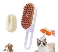 XIBHDN Cloud Care Cat Brush, 3 in 1 Self Cleaning Cat Steam Brush for Massaging and Cleaning Shedding Pets, for Small Medium Large Dogs and Cats (White)