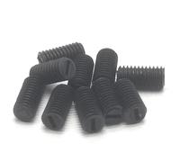 XIBIO 100pcs M3/4/5/6/8 Black Nylon Plastic Slotted Set Grub Screw (Color : Black, Size : M6 x 8)
