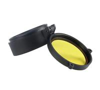 XIBIO 1pc 30-69MM Yellow Transparent Rifle Scope Lens Cover Flip Up Quick Spring Protection Cap Objective Lid For Airsoft Gun Caliber (Color : 43mm)