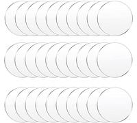 XIBIO 25mm 30mm 40mm 45mm 50mm 60mm Clear Acrylic Disc Gaming Miniatures Plastic Round Bases For Wargames Figure Holder (Color : 25mm 50pcs)