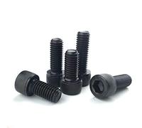 XIBIO 4/5pcs M7 Allen Screws Hex Socket Cap Screw Bolt Locking Nuts Hexagon Bolts 10-50mm Length Black(M7 x 35mm (4Pcs))