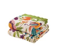 XIBLC Boho Throw Blanket for Bed, 100% Cotton Soft Rustic Quilt Fall Blanket, 80" 90" Floral Printed Farmhouse Decor Bed Blankets, All Season Rustic Reversible Bohemian Throw Quilt