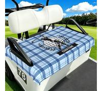 XICAIHAO Personalised Golf Buggy Seat Cover, Custom Golf Cart Seat Towel Blanket with Your Image, Logo, Text, Ideal Golfing Gifts for Men, Dad, Father, Friends,Gold Lover