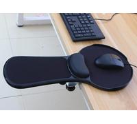 XICHEN® Premium Adjustable Computer Wrist Rest Armrest - Desk and Chair Dual Purpose Attachable Home&Office Computer Arm Support - Ergonomically Designed Mouse Pad (Black)