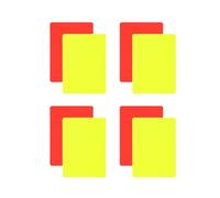 XICHENGSHIDAI Football Referee Cards, 4 Pairs Red Yellow PVC Warning Cards | Includes 4 pairs of red/yellow PVC warning cards for PE lessons, school matches, youth clubs, coaches and training.