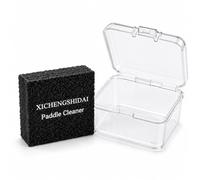XICHENGSHIDAI Pickleball Paddle Eraser with Clear Carrying Case, Soft Rubber Paddle Cleaner for Raw Carbon Fiber & Textured Graphite Paddles, Removes Ball Residue, Dust & Court Grime