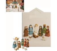 XiChiu DIY Paper Nativity Scene,Christmas Origami Craft Set with Angel & Animal,Holiday Paper Decoration & Gift for Craft Lovers,Kids & Adults,Easy to Fold (Style-A)