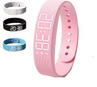 XiChiu Fitsleeps Alarm Clock Watch,Fitsleeps Alarm Bracelet,Silent Vibration Wristband,Vibrating Alarm Reminder Watch,Silent Vibrating Alarms Reminder Watch,Smart Watches for Heavy Sleepers (Pink)