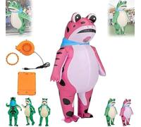 XiChiu Frog Costume Inflatable,Frog Costume Adult Inflatable,Animal Frogs Body Inflatables with Air Pump,Frogs Suit for Halloween,Party,Christmas,Stage Performances (Pink, XL)