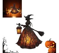 XiChiu Halloween Witch Lamp,Witch Hat Led Lamp,Decorative Standing Night Light with Warm Light,Unique Halloween Party Lighting Decorations for Office and Home (1 Pcs)