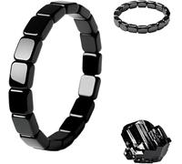 XiChiu Hematite Bracelet for Men,Natural Hematite Stone Beaded Stretch Healing Bracelets,Restore Confidence,Improve Mental Clarity and Focus,Inspirational Gift Jewelry (1 Pcs)