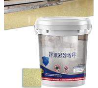 XiChiu High-Gloss Marble Effect Epoxy Floor Coating,500g Epoxy Colored Floor Paint,Non-slip,Waterproof,Durable & Eco-Friendly (Yellow)