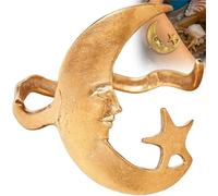 XiChiu Moon and Star Cuff,Star and Moon Pattern Open Bracelet,Adjustable Bracelet Charm Bangle,Arm Bangle Bracelet,Couple Bracelet,Beautiful Meaning Gifts for Women (Gold)