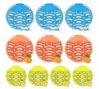 Xiciki 10 Pcs Urinal Mats, Urinal Blocks, Urinal Mats Scented, Ultimate Urine Smell Remover, Lemon, Ocean & Cherry Scents, Anti-Clogging, Splash Resistant, for Bathroom, Office, Restaurants, Schools
